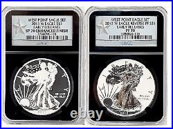 2013-w Silver Eagle? Ngc Sp70 Enhanced & Pf70 Reverse Proof? West Point Set