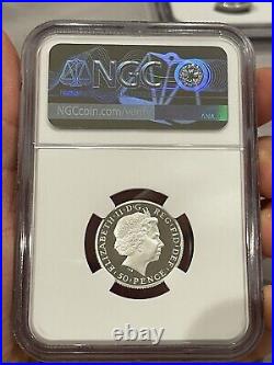 2014 PROOF Britannia Quarter 1/4 oz, NGC PF70 Queen Elizabeth II 50p Silver Coin