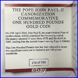 2014 T Da Cunha Pope John Paul II Canonization 1 oz gold NGC PF69UC 500 minted