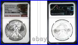 2014 x 4 Eagle $1 MS69 NGC San Francisco Label 1oz 0.999 Silver total 44.01m