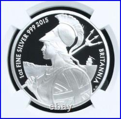 2015 Britannia 1oz Silver Coin NGC PF70