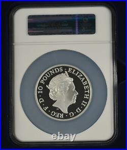 2016 ROYAL MINT SHAKESPEARE 5oz NGC PF70 SILVER PROOF TEN POUND £10 COIN SLABBED