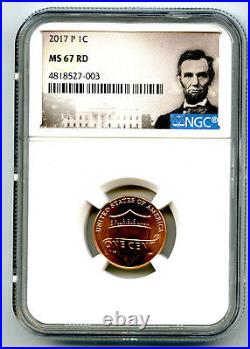2017 P Us Mint Cent Union Shield Ngc Ms67 Rd Lincoln Label Super High Grade