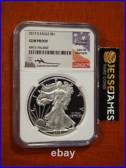 2017 S Proof Silver Eagle Ngc Gem Proof John Mercanti From Congratulations Set