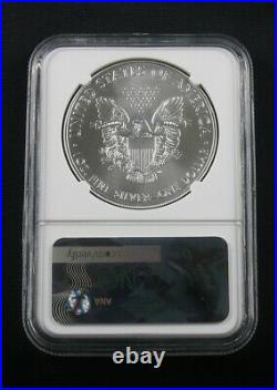 2017 (p) Silver Eagle Struck At Philadelphia Mint Ngc Ms 70