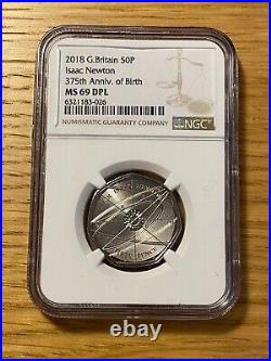 2018 Issac Newton SYO MS69 DPL Royal Mint NGC Graded Strike Your Own