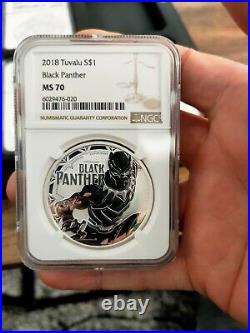 2018 Marvel Black Panther 1oz Silver Coin NGC MS70