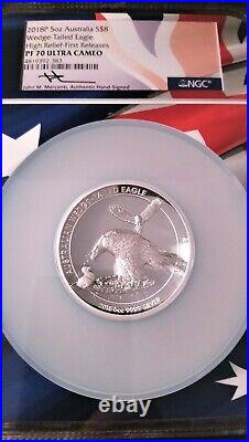 2018 Perth Mint (5 oz Silver Wedge Tailed Eagle) High Relief PF 70 Ultra Cameo
