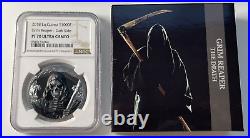 2018 SILVER BLACK PROOF 1oz 999 Grim Reaper The Death 666 Made NGC PF 70 Ultra C