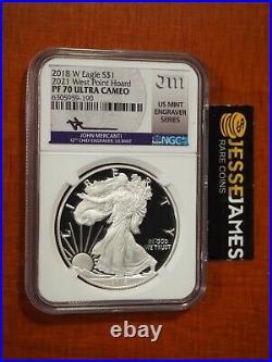 2018 W Proof Silver Eagle Ngc Pf70 Mercanti 2021 West Point Mint Hoard Engraver