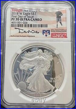 2018-W Silver Proof Eagle $1 Coin NGC PF70 Ultra Cameo First Day Of Issue