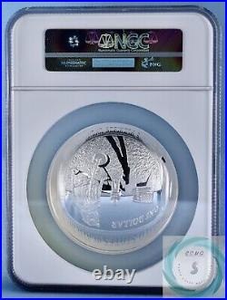 2019 $1 5oz Silver Apollo 11 50th Anniversary Coin NGC PF 70 FDOI