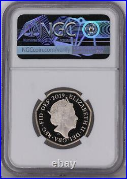2019 50p Shield Proof NGC PF69 Great Britain UK Royal Mint