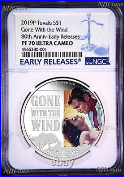 2019 Gone With The Wind 80th Anniversary Proof $1 1oz Silver COIN NGC PF 70 ER