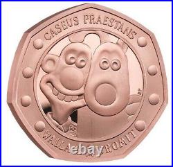 2019 Royal Mint Gold Proof Wallace & Gromit 50p NGC PF70UC COA#002 FIRST RELEASE