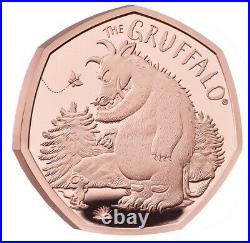 2019 Royal Mint Gruffalo & Mouse 20th Anniversary Gold 50p NGC PF70UC COA#555
