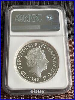 2019 Royal Mint Una and the Lion Silver Proof 2oz NGC PF69