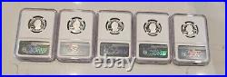 2019 S FIRST 99.9% SILVER QUARTERS 5 Coin NGC PF 69 ULTRA CAMEO SET