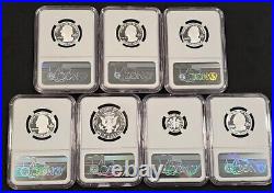 2019 S Ngc Pf 70 99.9% Silver Coins 50c Kennedy Half Dollar, 5 Quarters, Dime
