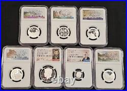 2019 S Ngc Pf69 All 7 99.9% Silver Coins Kennedy Half Dollar, 5 Quarters & Dime