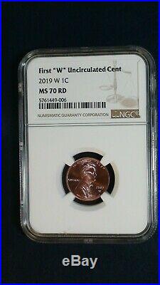2019 W Lincoln Shield Cent NGC MS70 RED FIRST W MINT PERFECT GEM 1C Coin