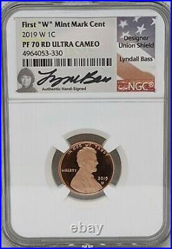 2019 W NGC PF70 Ultra Cameo Lincoln Shield Cent West Point Mint Lyndall Bass
