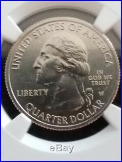 2019 W Quarter Lowell 25C Mint Error Huge Obverse Struck Thru