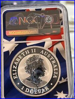 2019P Australia S $1 Wedge-Tailed Eagle MS 70 NGC Loc 18