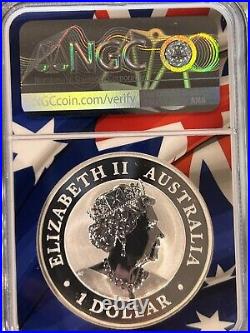 2019P Australia S $1 Wedge-Tailed Eagle MS 70 NGC Loc 18