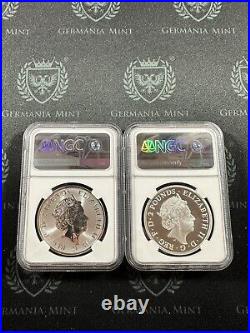 2020 2 Coin Britannia Proof & Reverse Proof Set Great Britain NGC PF70-1 of 250