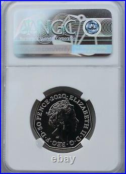 2020 50p EU BREXIT NGC MS68 DPL Fifty Pence Peace Britain Royal Mint UK BU
