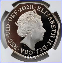 2020 50p Shield Proof NGC PF70 Great Britain Royal Mint