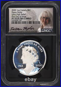 2020 Canadian Peace $ NGC PF70 Ultra Cameo UHR FDI Silver Signed FREE SHIPPING