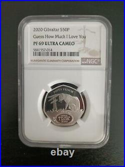 2020 Gibraltar Guess How Much I Love You Pf69 Ultra Cameo Ngc Slab Very Rare