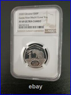 2020 Gibraltar Guess How Much I Love You Pf69 Ultra Cameo Ngc Slab Very Rare
