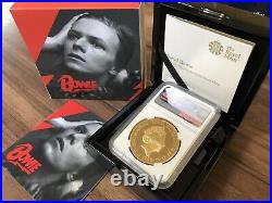 2020 Gold Proof David Bowie £200 2oz. NGC PF69 UCAM. First Releases Royal Mint