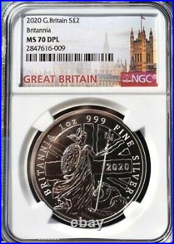 2020 Royal Mint Britannia £2 Two Pound Silver Spirit of a Nation NGC MS70 DPL