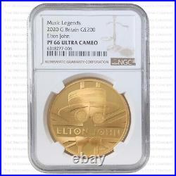 2020 Royal Mint Elton John Gold Proof Two Ounce 2oz NGC PF66 Only 50 Minted