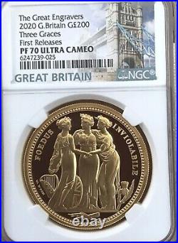 2020 Royal Mint Three Graces Gold Proof Two Ounce 2 oz NGC PF70 First Release