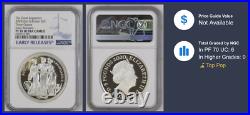2020 Royal Mint Three Graces Silver Proof 2 ounce NGC PF70UC COA, original box
