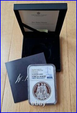 2020 Royal Mint Three Graces Two Ounce Silver Proof NGC PF70UC FR BLUE #024