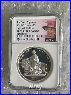 2020 Royal Mint Una and the Lion Silver Proof Two Ounce 2oz NGC PF69 Ultra Cameo