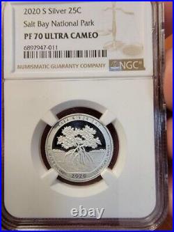 2020 S Washington Quarter (ATB) Silver 5 Coin Set NGC PF70 UCAM