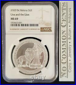 2020 St Helena UNA and the LION 1oz Silver Coin NGC MS69 Only 5k Minted