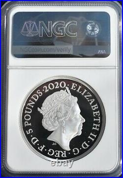 2020 Three Graces Two Ounce 2oz £5 Silver Proof NGC PF70 Royal Mint