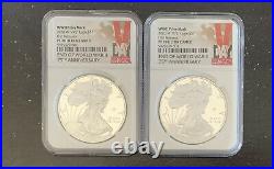 2020 W V75 Silver Eagle PF 70 Ultra Cameo NGC WWII Anniversary (Lot Of 2)
