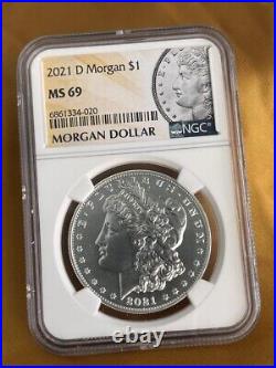 2021-D $1 Morgan Silver Dollar NGC MS69