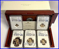 2021 Gold Proof Sovereign Five Coin Set NGC PF70UCAM First Releases, Royal Mint