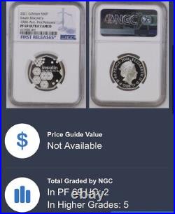 2021 NGC Graded PF69 UC Insulin Silver Proof 50p Royal Mint Only 3500 Minted