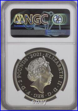 2021 NGC Graded PF70 UC FR Mr Happy Silver Proof £2 Coin Royal Mint
